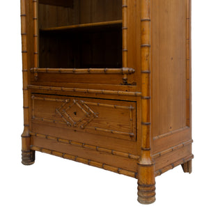 19th Century French Faux Bamboo Armoire